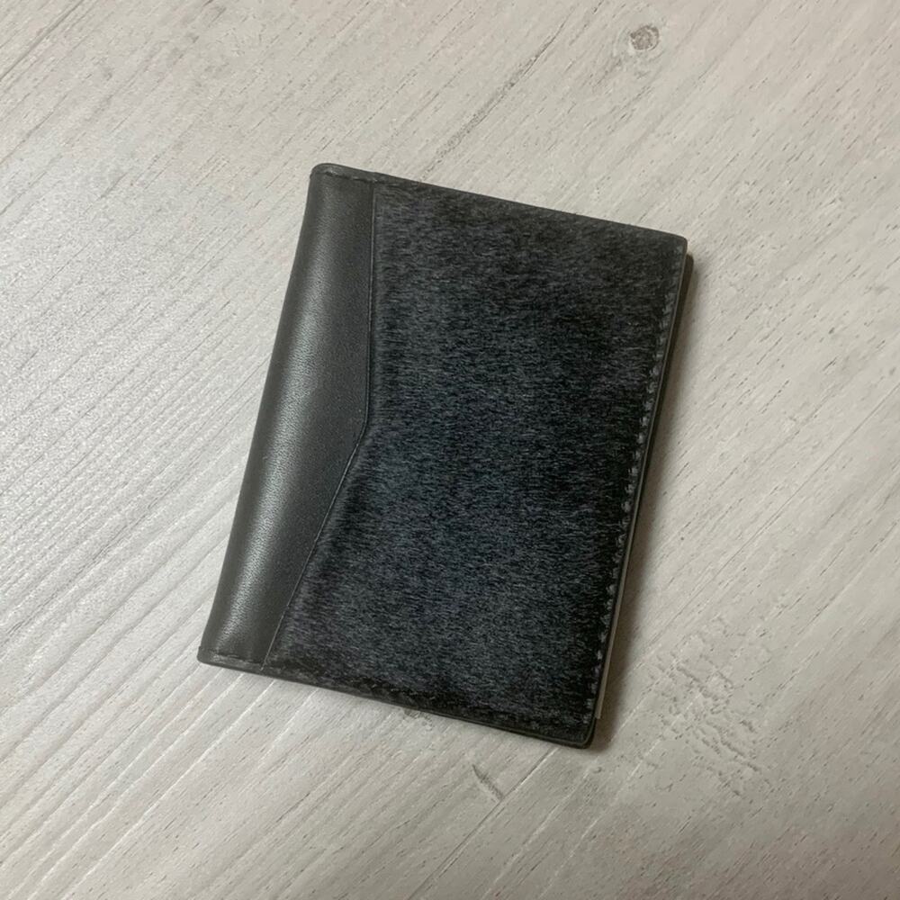 Theory Black Gusset Card Case/Wallet.